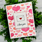 Simon Says Stamp Set of 4 Stencils Outline Hearts 1066stc To Love Love Card