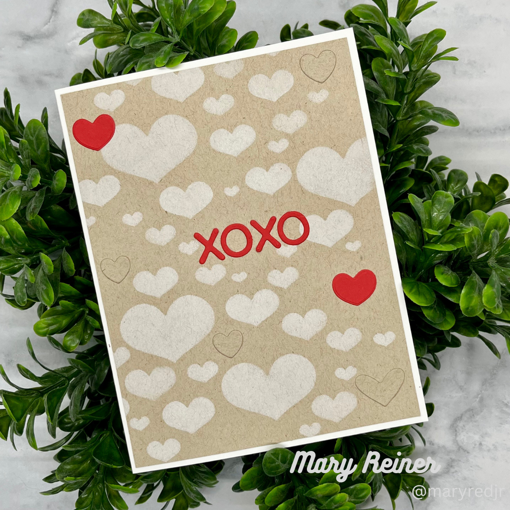 Simon Says Stamp Set of 4 Stencils Outline Hearts 1066stc To Love Love Card