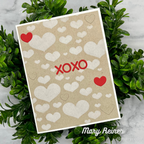 Simon Says Stamp Set of 4 Stencils Outline Hearts 1066stc To Love Love Card