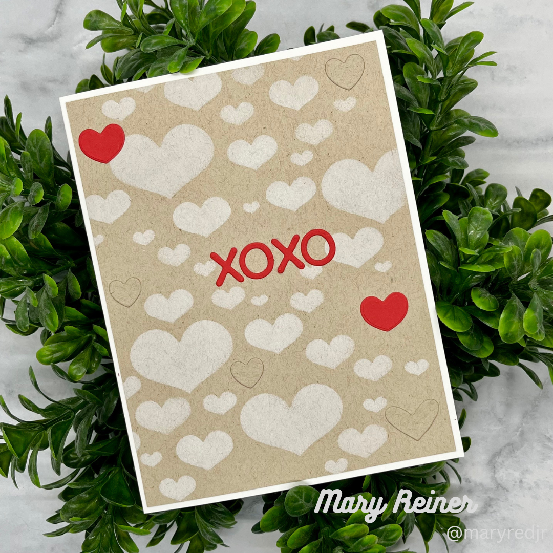 Simon Says Stamp Set of 4 Stencils Outline Hearts 1066stc To Love Love Card