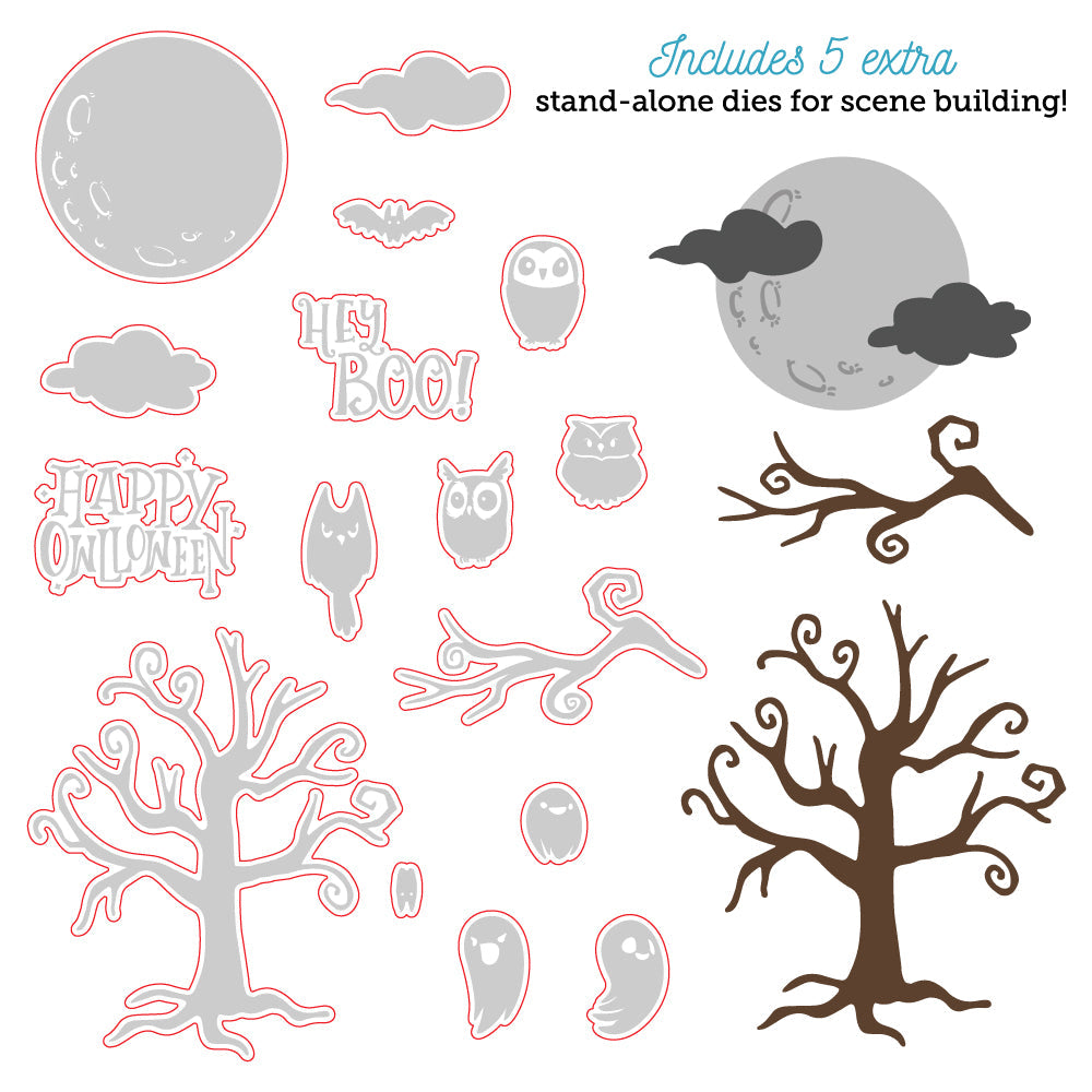 Honey Bee Owlloween Stamps And Dies Bundle