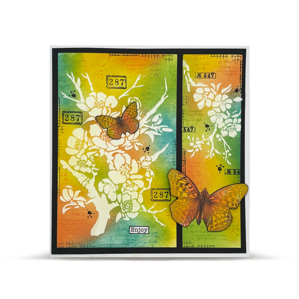 AALL & Create Cherry Drift Stencil 238 butterfly