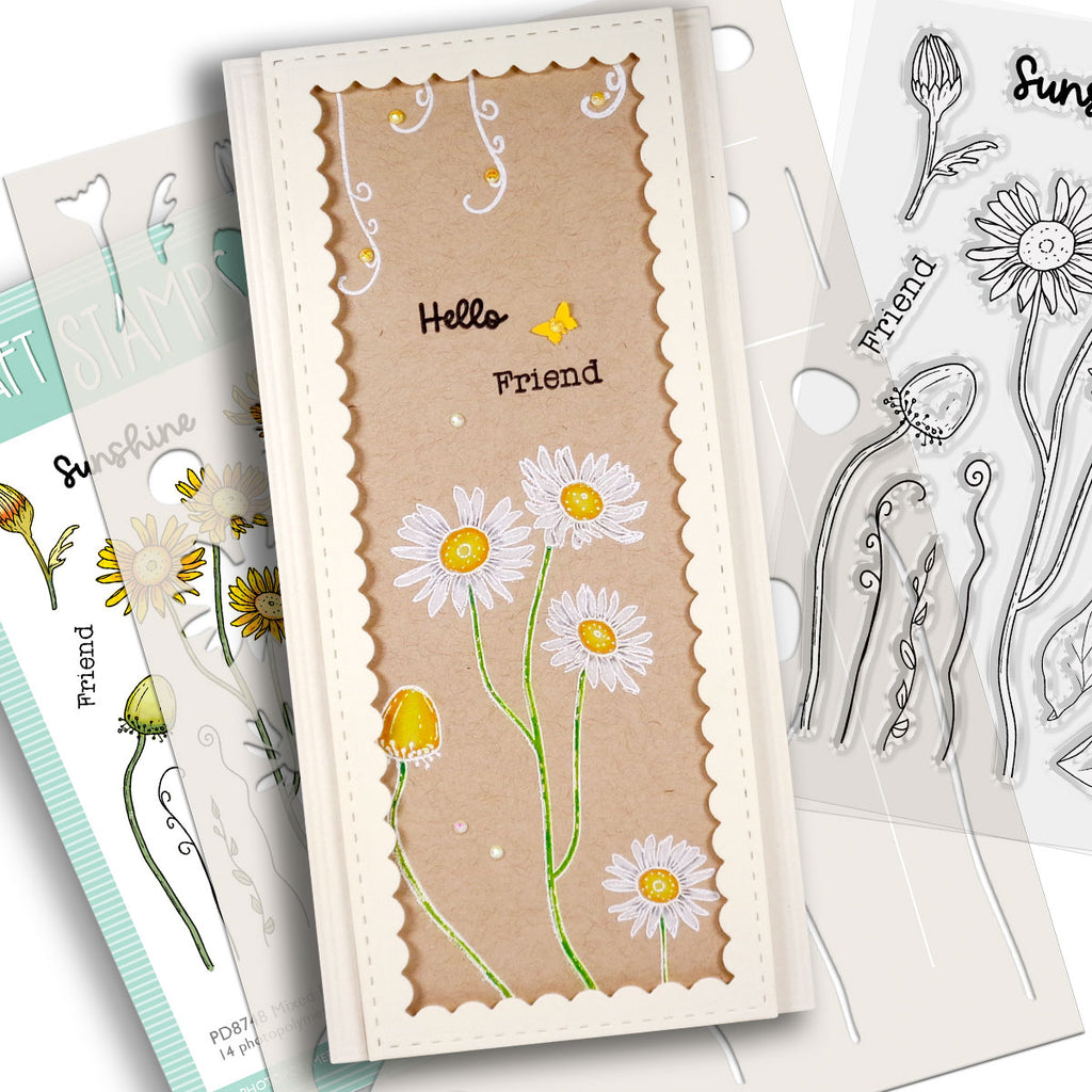 Polkadoodles Wild Sunshine Clear Stamps pd8748 friend flower
