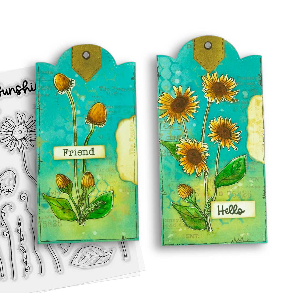 Polkadoodles Wild Sunshine Clear Stamps pd8748 tags