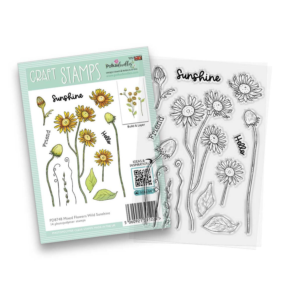 Polkadoodles Wild Sunshine Clear Stamps pd8748