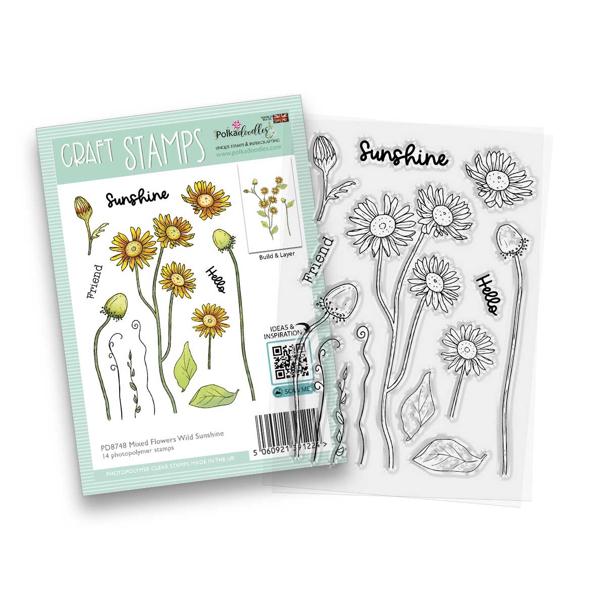 Polkadoodles Wild Sunshine Clear Stamps pd8748