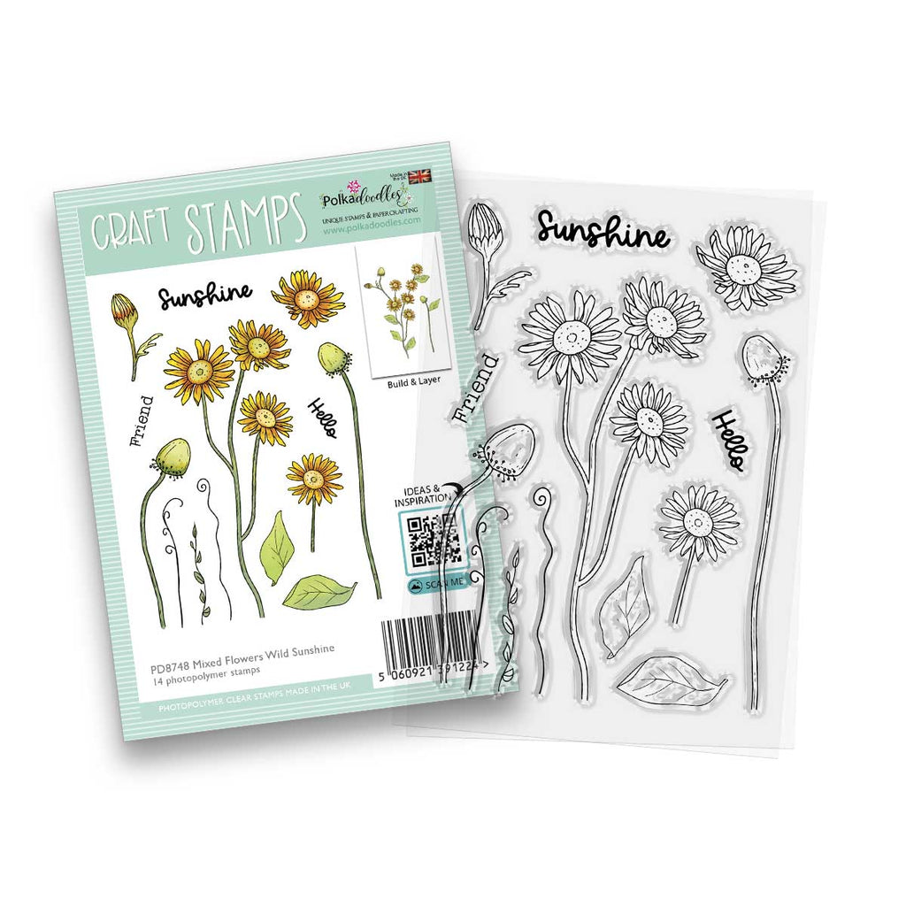 Polkadoodles Wild Sunshine Clear Stamps pd8748