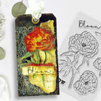 Polkadoodles Peony Bloom & Grow Clear Stamps pd8749 flower tag