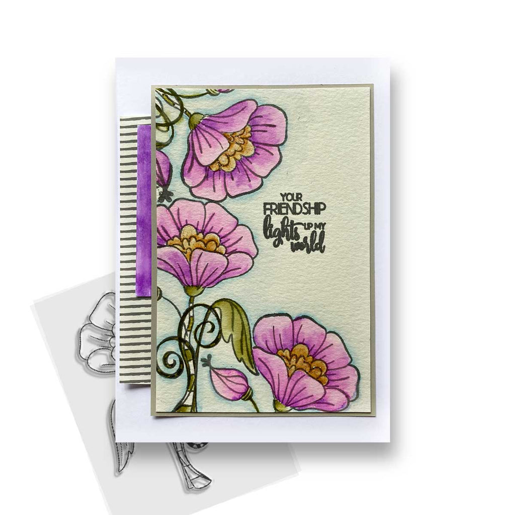 Polkadoodles Quirky Flower 1 Clear Stamp pd8768 friendship
