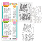 Polkadoodles Hip Hip Hooray Stamp and Die Bundle