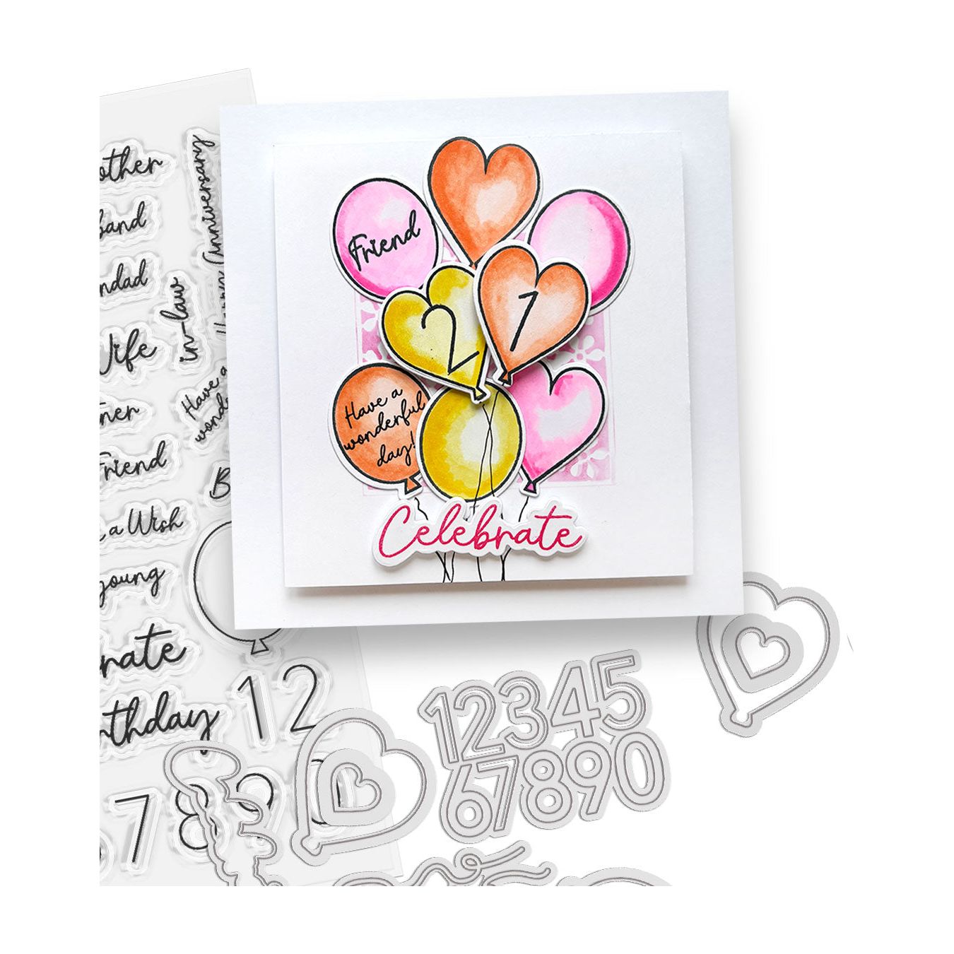 Polkadoodles Switchables Squares and Rectangles Stencil pd8908 celebrate