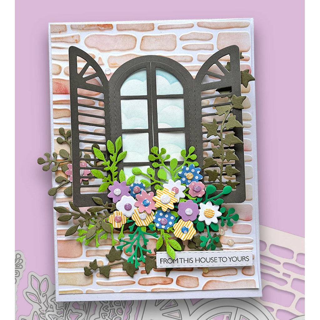 Polkadoodles Brick Stencil pd8843 this house to yours