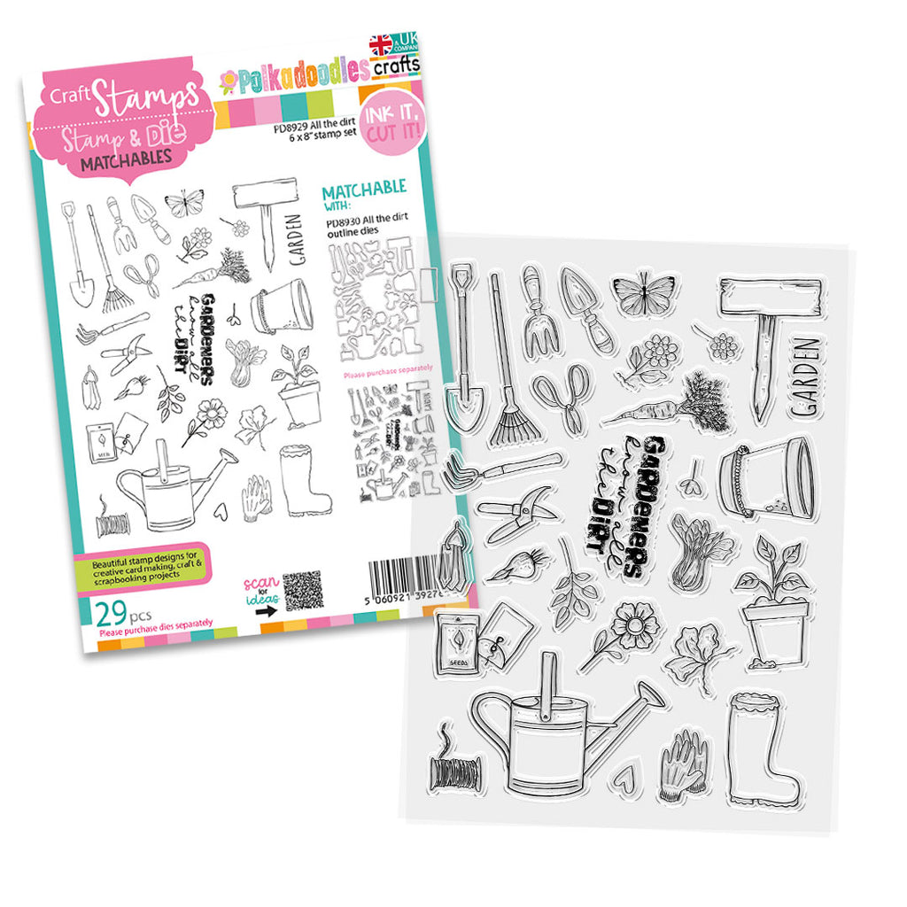 Polkadoodles All the Dirt Clear Stamps pd8929