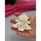 PEGZ V2 Curvy Girl Font Connectable Alphabet Stamps cu-v263810 Peace On Earth Ornament