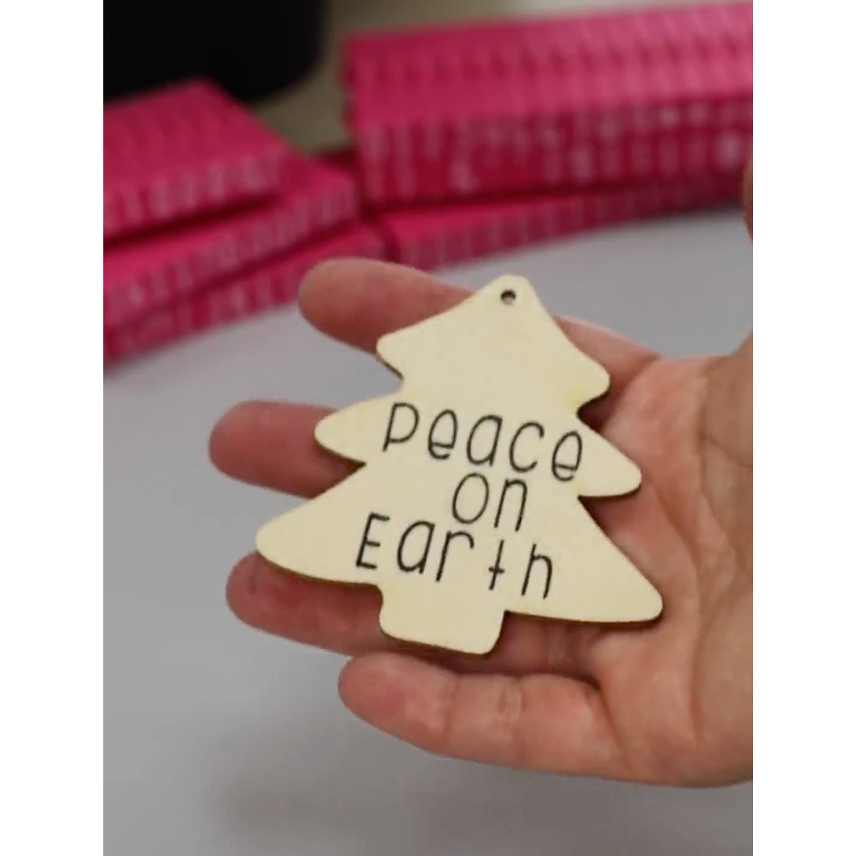 PEGZ V2 Curvy Girl Font Connectable Alphabet Stamps cu-v263810 Peace On Earth Ornament
