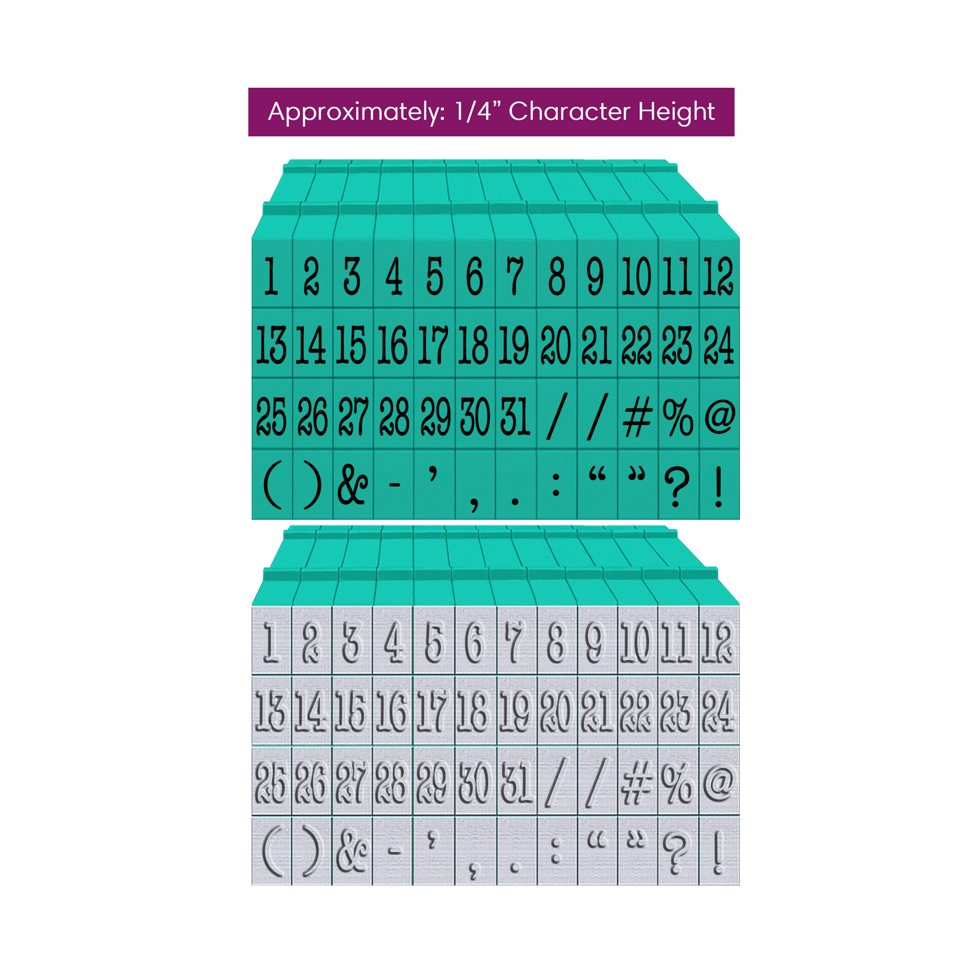 PEGZ V2 Numbers And Symbols American Typewriter Font Connectable Alphabet Stamps cu-v261984
