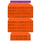PEGZ V2 Orange Crush Font Connectable Alphabet Stamps cu-v263766