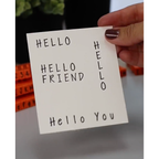 PEGZ V2 Orange Crush Font Connectable Alphabet Stamps cu-v263766 Hello Card Variations