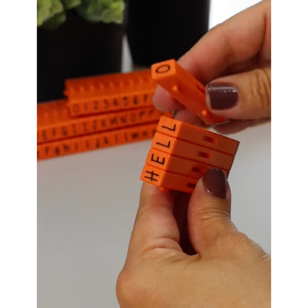 PEGZ V2 Orange Crush Font Connectable Alphabet Stamps cu-v263766 Hello Image