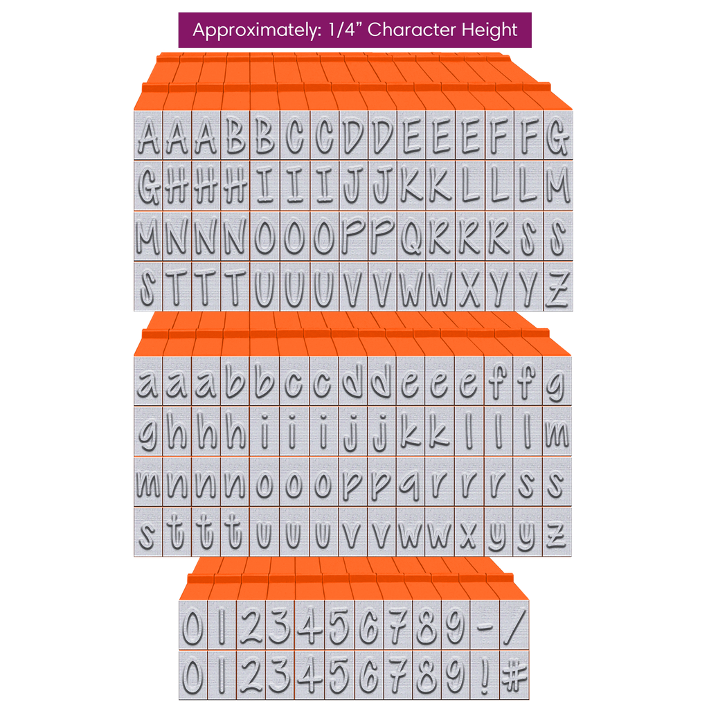 PEGZ V2 Orange Crush Font Connectable Alphabet Stamps cu-v263766 Product Image