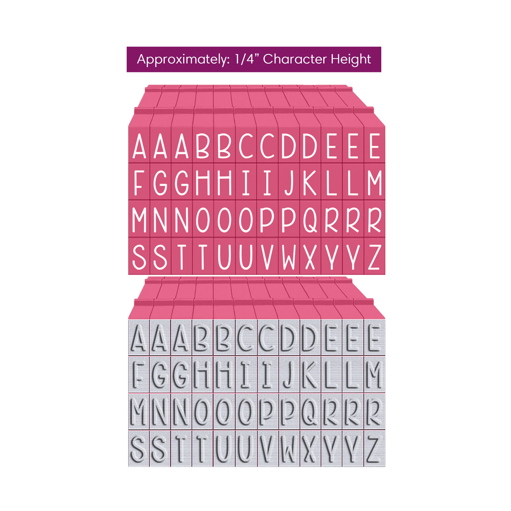 PEGZ V2 Uppercase Curvy Girl Font Connectable Alphabet Stamps cu-v263773