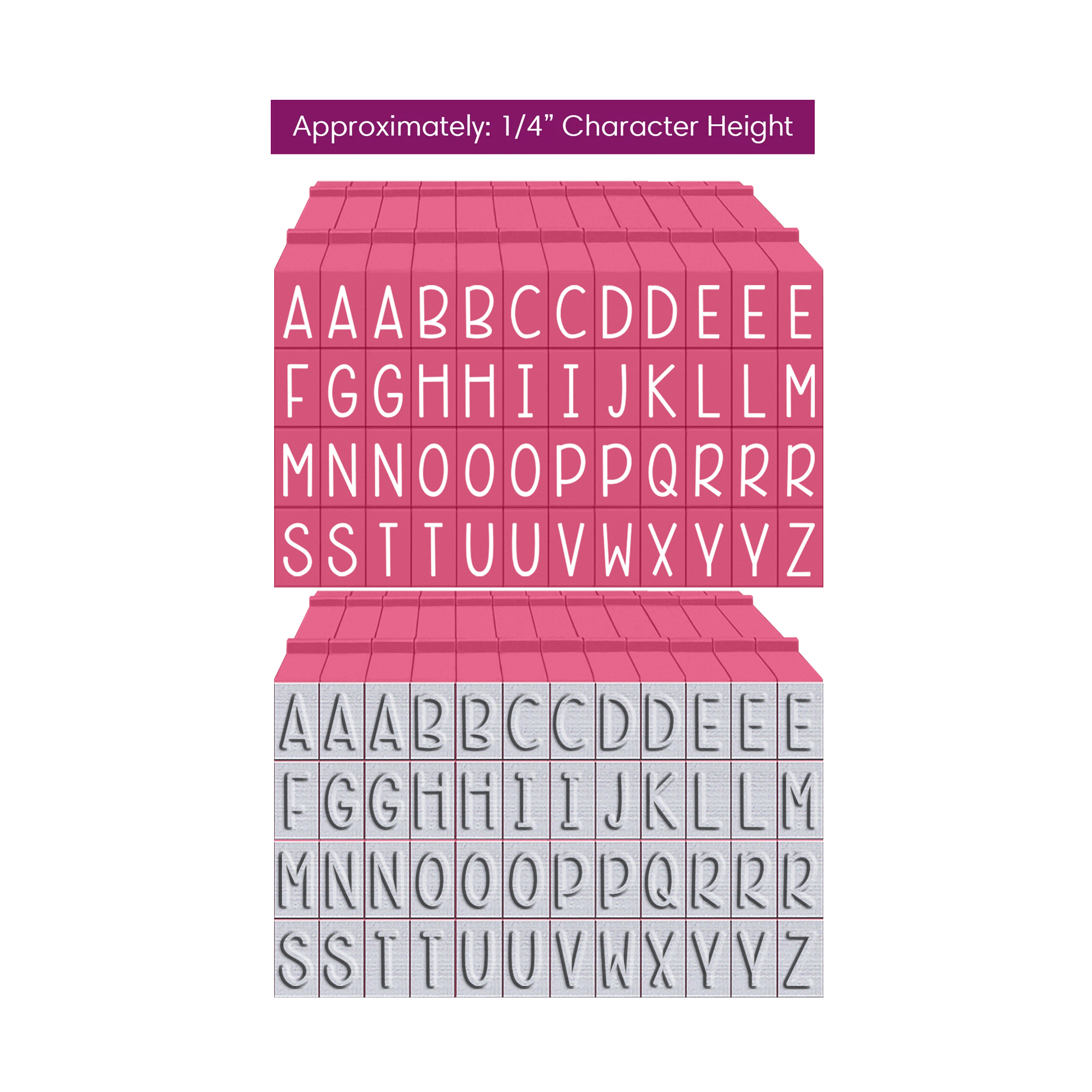 PEGZ V2 Uppercase Curvy Girl Font Connectable Alphabet Stamps cu-v263773