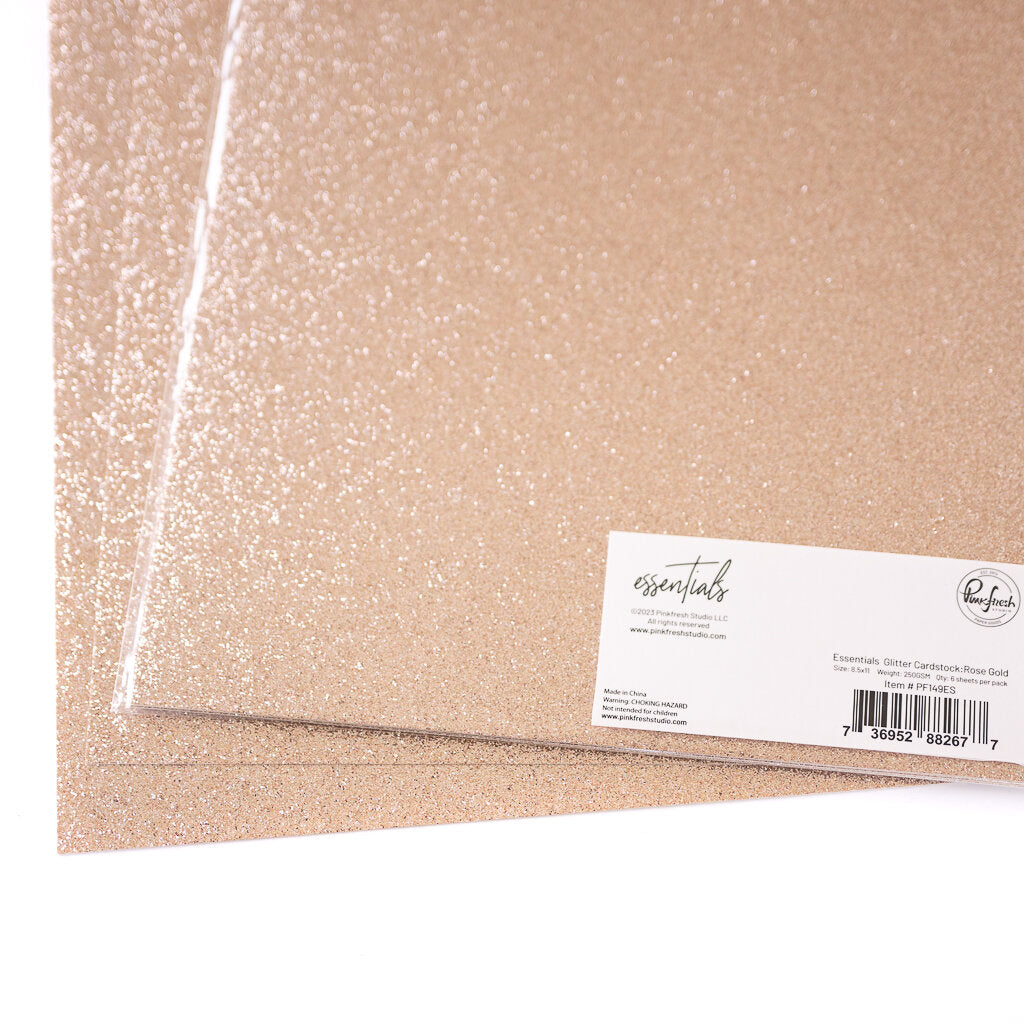 Brown Glitter Cardstock, 250gsm, 4 Sheets