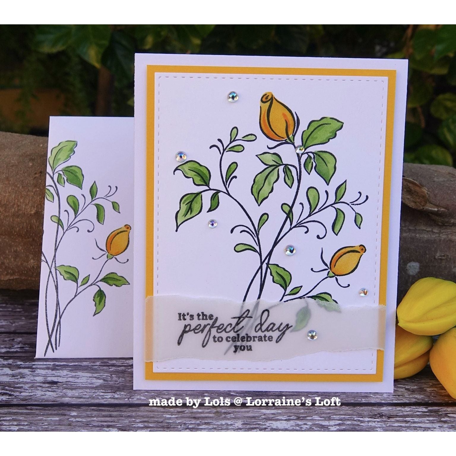 PinkFresh Studio IRIDESCENT Color Drops pf090es Floral Perfect Day Card | color-code:ALT10