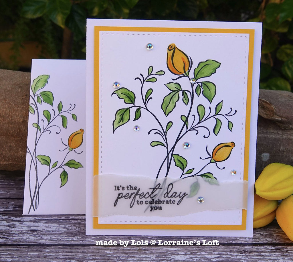 PinkFresh Studio IRIDESCENT Color Drops pf090es Floral Perfect Day Card | color-code:ALT10