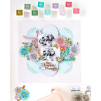 PinkFresh Studio Weeping Willow Dye Ink Pad Cube Pack pfdic15 Be Happy And Smile Layout | color-code:ALT01