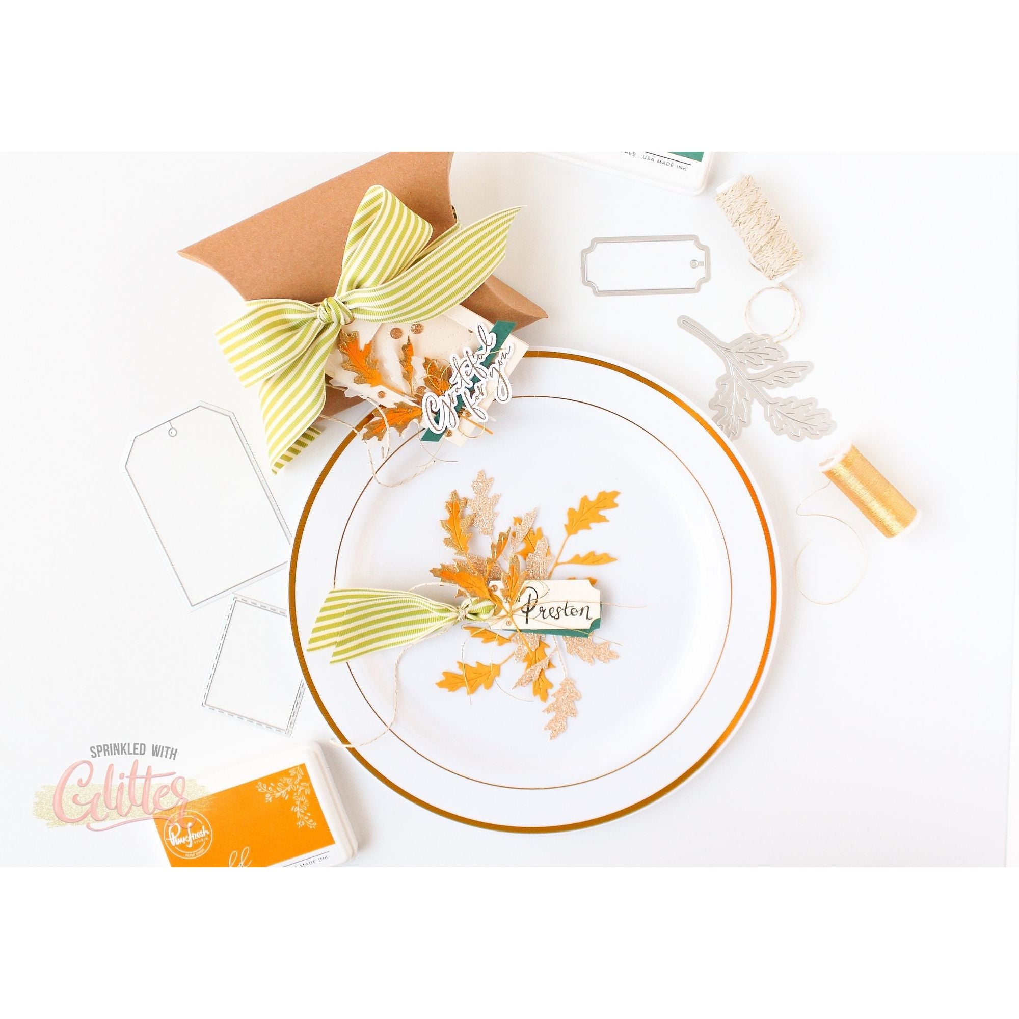 PinkFresh Studio Thanks For Being There Stencil Set 205823 fall | color-code:ALT02