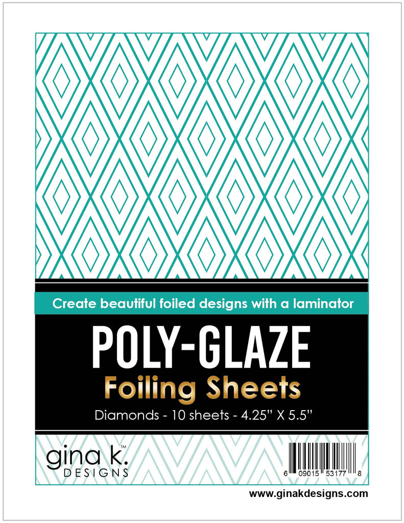 Gina K Designs DIAMONDS Poly-Glaze Foiling Sheets pgfd
