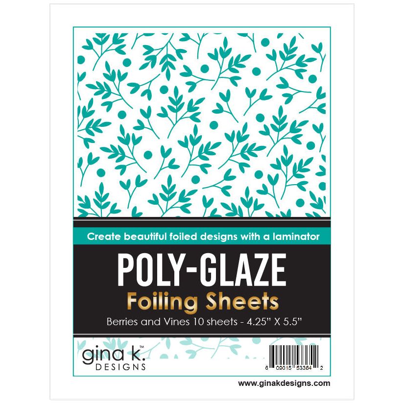 Gina K Designs Berries and Vines Poly-Glaze Foiling Sheets pgbv