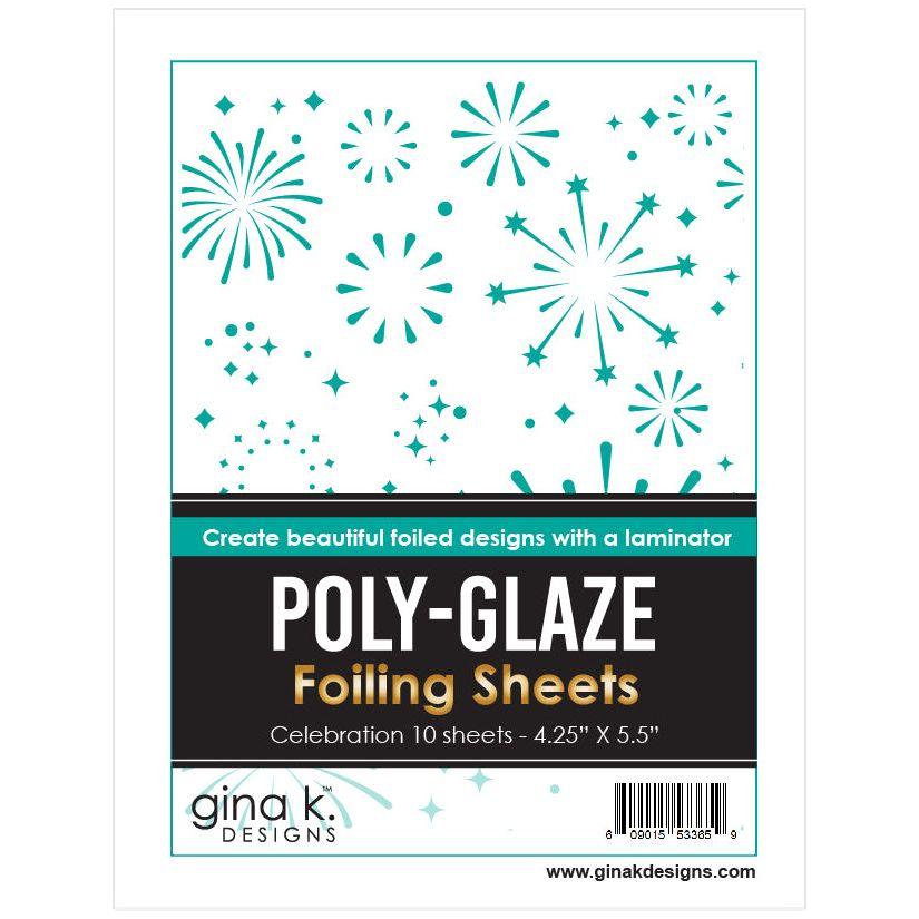 Gina K Designs Celebration Poly-Glaze Foiling Sheets pgcel