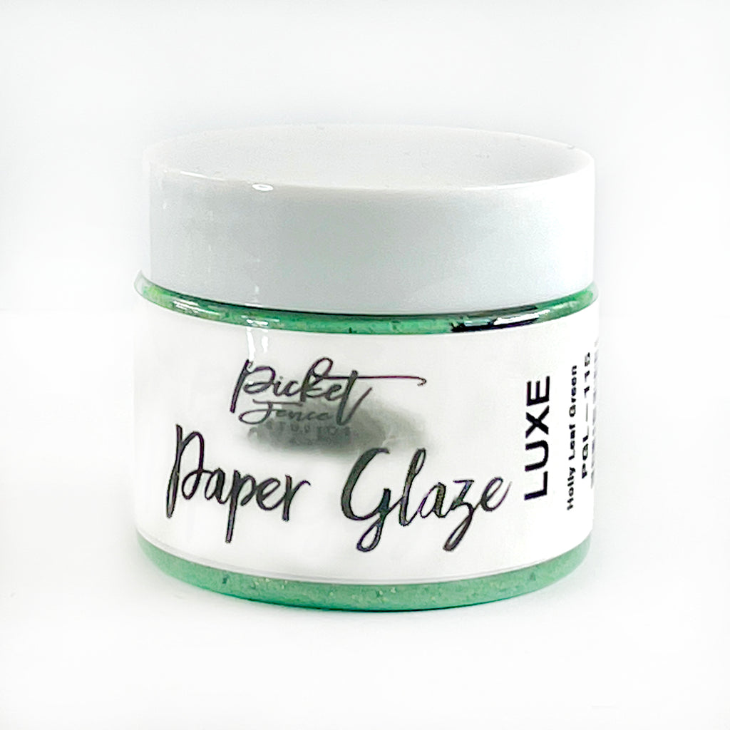 Picket Fence Studios Paper Glaze Luxe Holly Leaf Green pgl-115