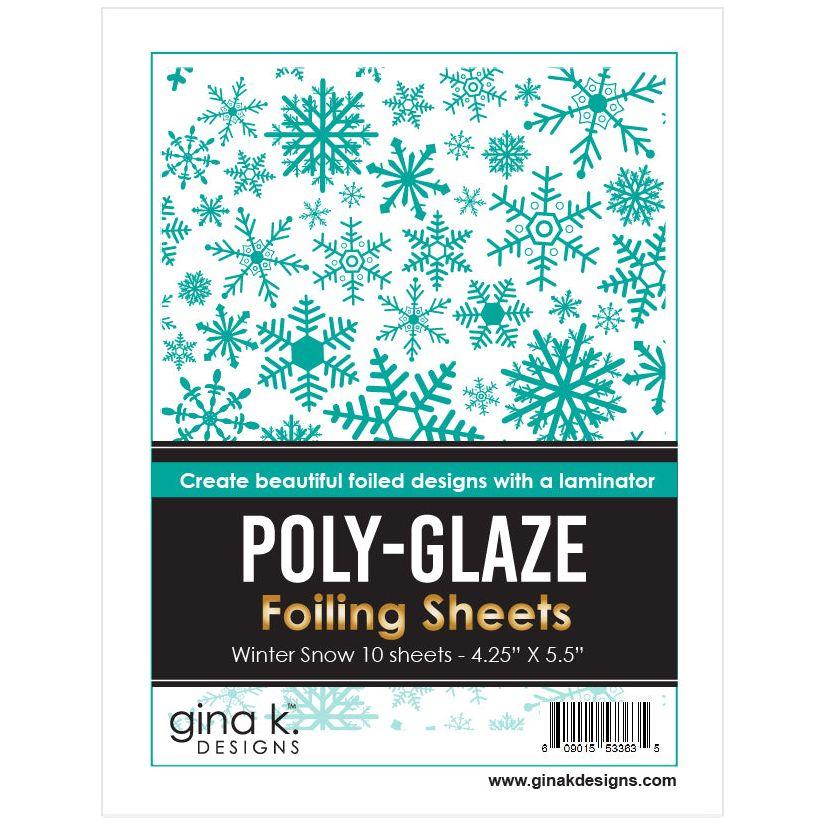 Gina K Designs Winter Snow Poly-Glaze Foiling Sheets pgws
