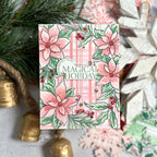 Pinkfresh Studio Poinsettia Frame Dies 253724 Magical Holiday Card | color-code:ALT02