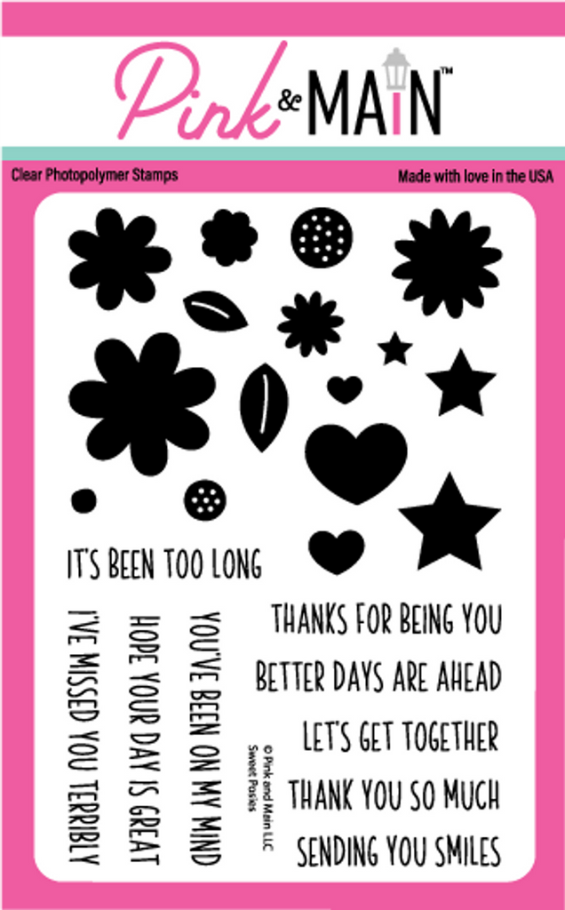 Pink and Main Sweet Posies Clear Stamps PM0595