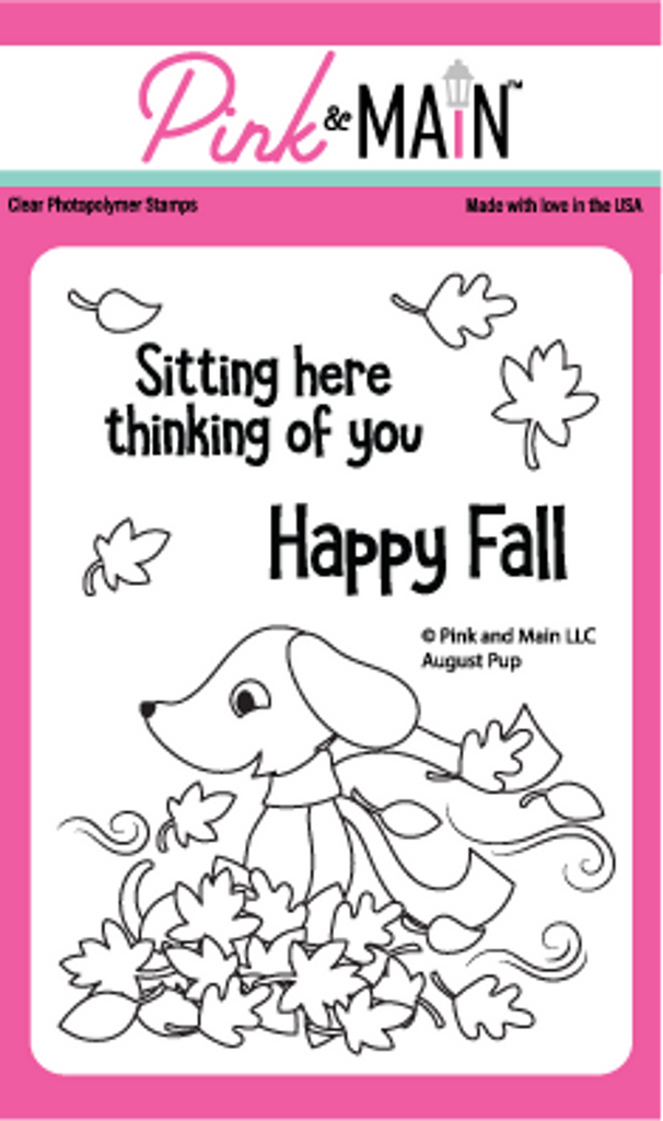 Pink and Main August Pup Clear Stamps pm0642