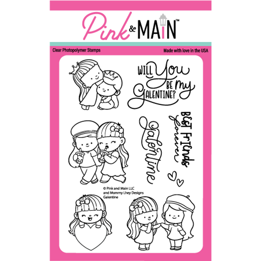 Pink and Main Galentine Clear Stamps pm0667