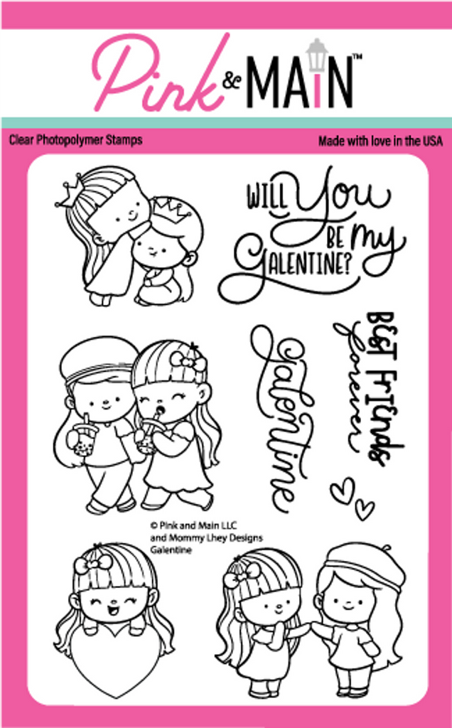 Pink and Main Galentine Clear Stamps pm0667