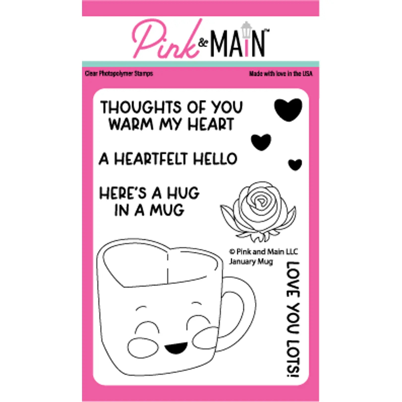 Pink and Main January Mugs Clear Stamps pm0673