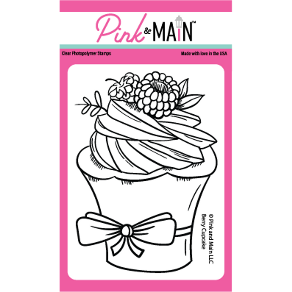 Pink and Main Berry Cupcake Clear Stamp pm0689