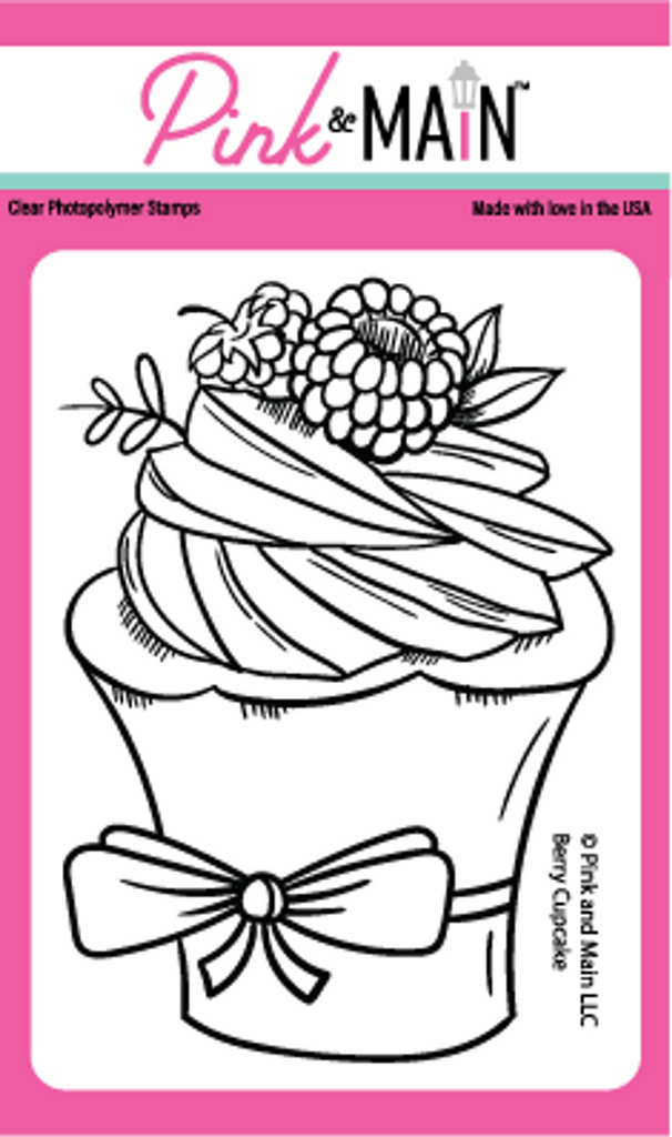 Pink and Main Berry Cupcake Clear Stamp pm0689