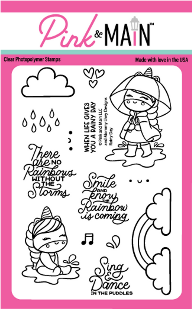 Pink and Main Rainy Day Clear Stamps pm0700