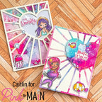 Pink and Main Stay Sparkly Clear Stamps pm0701 make waves