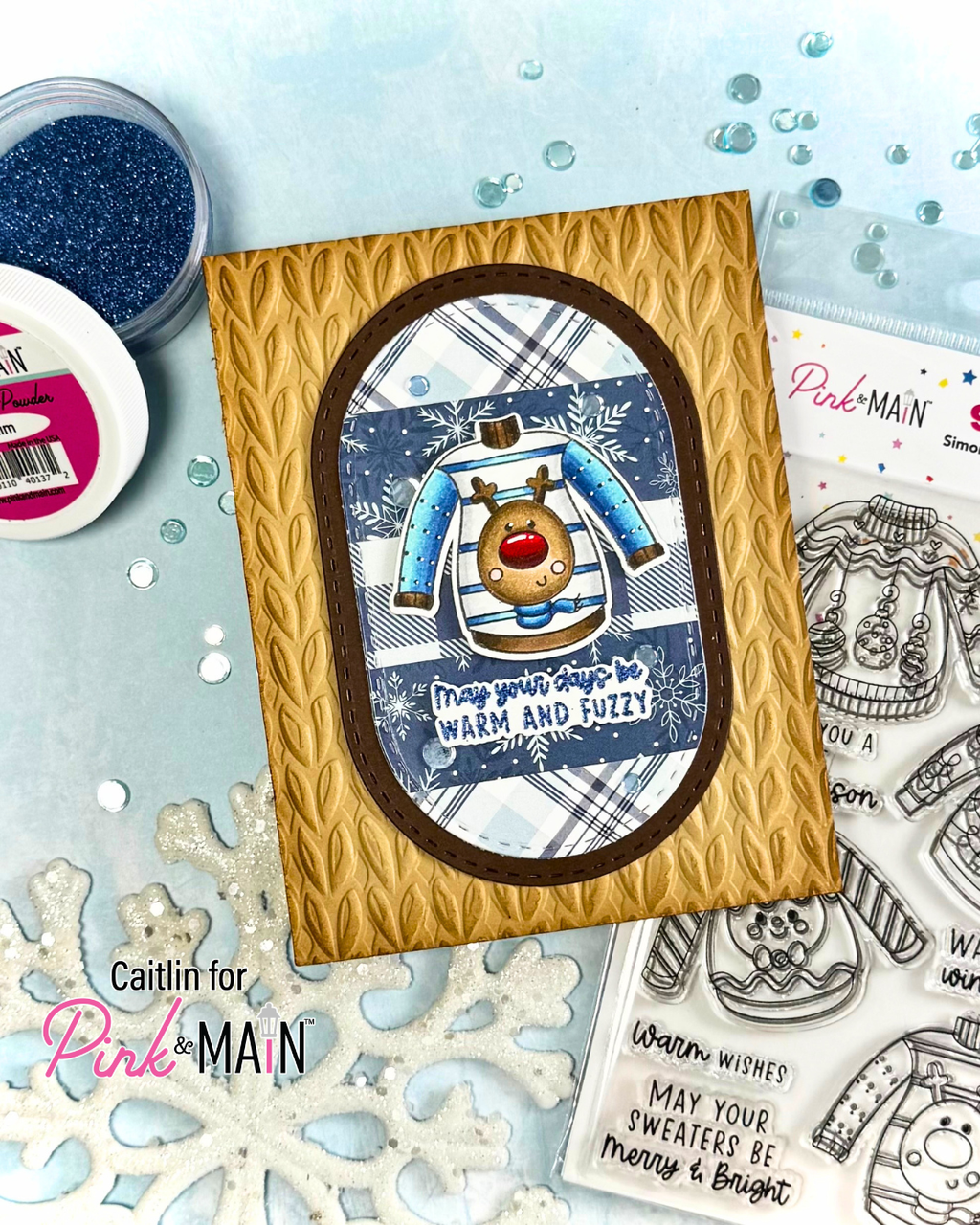 Pink and Main Warm and Fuzzy STAMPtember Exclusive Stamps and Dies
