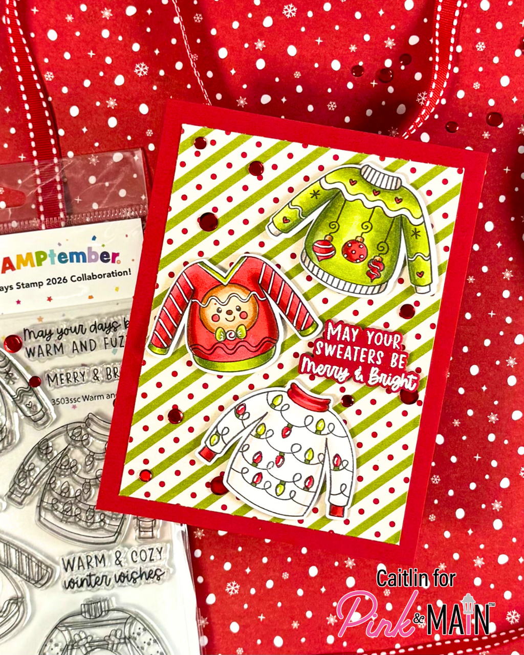 Pink and Main Warm and Fuzzy STAMPtember Exclusive Stamps 3503ssc