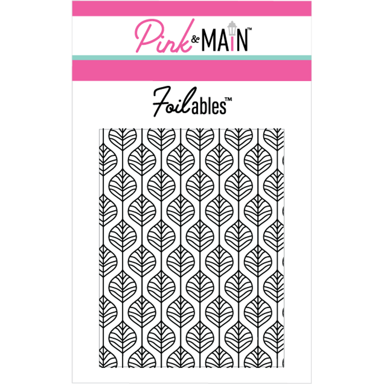 Pink and Main Repeated Leaves 4 X 5.25 inch Foilable Panels PMF074