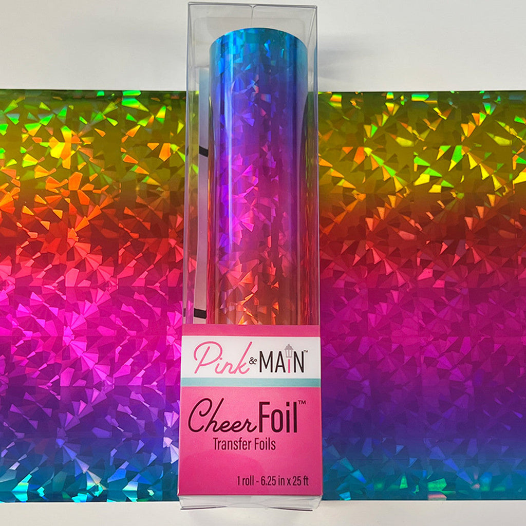 Pink and Main Prism Rainbow CheerFoil Roll PMF089
